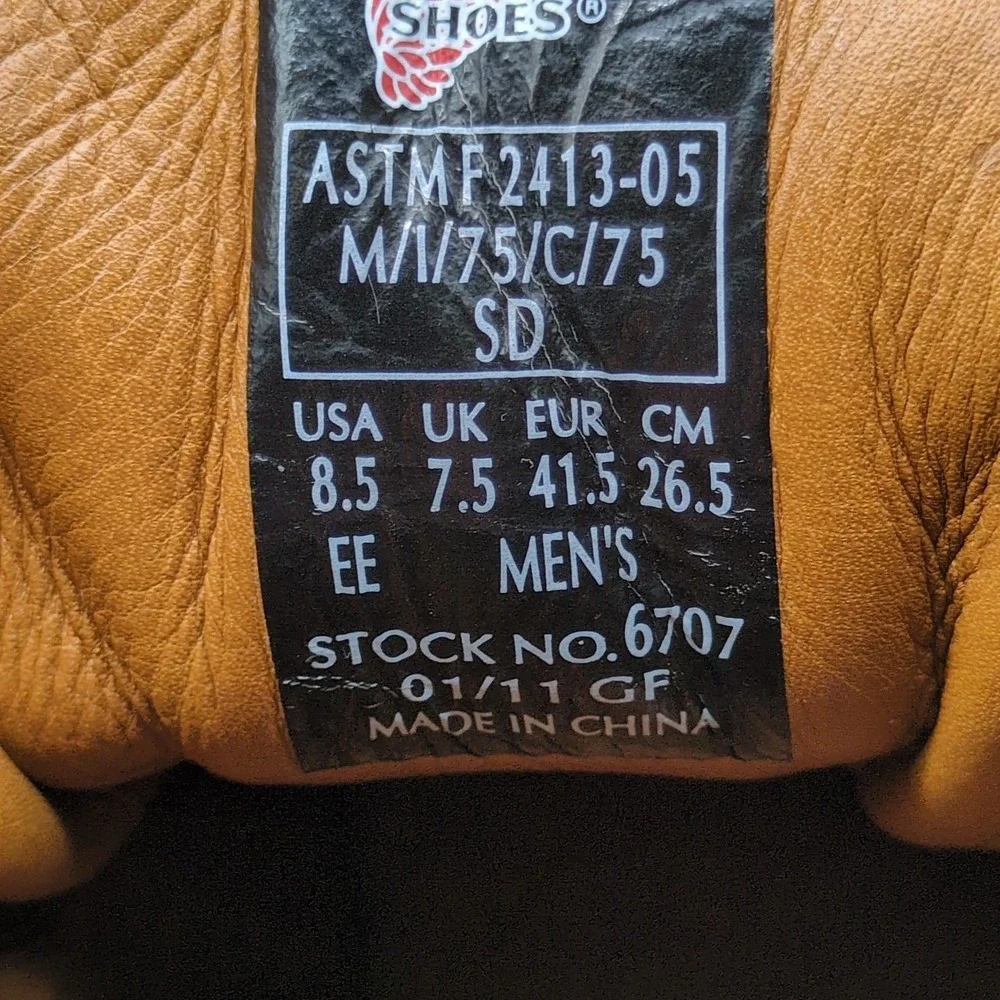 Red Wing Shoes Mens Boots Brown 8.5EE‎ Leather Work Safety Toe Ankle F2413-05